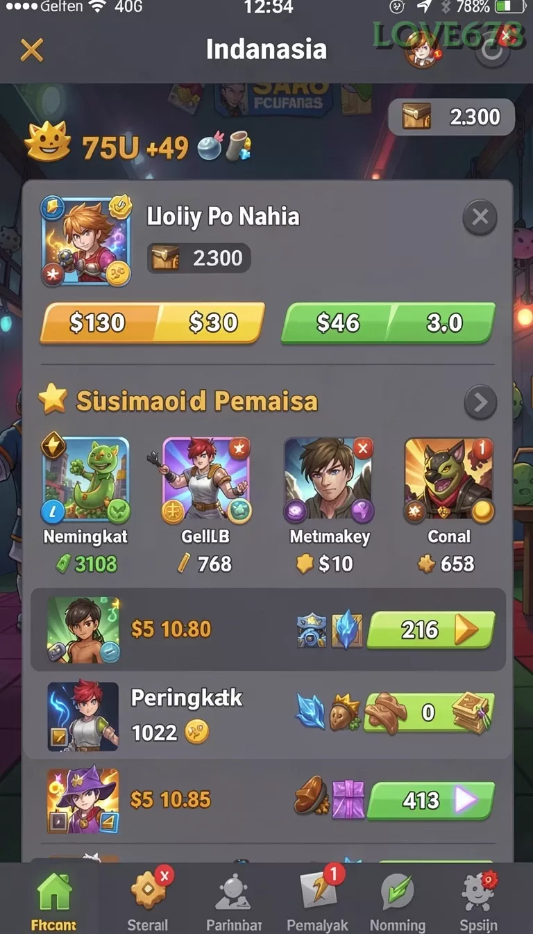 Cuplikan layar 9399 — menu navigasi