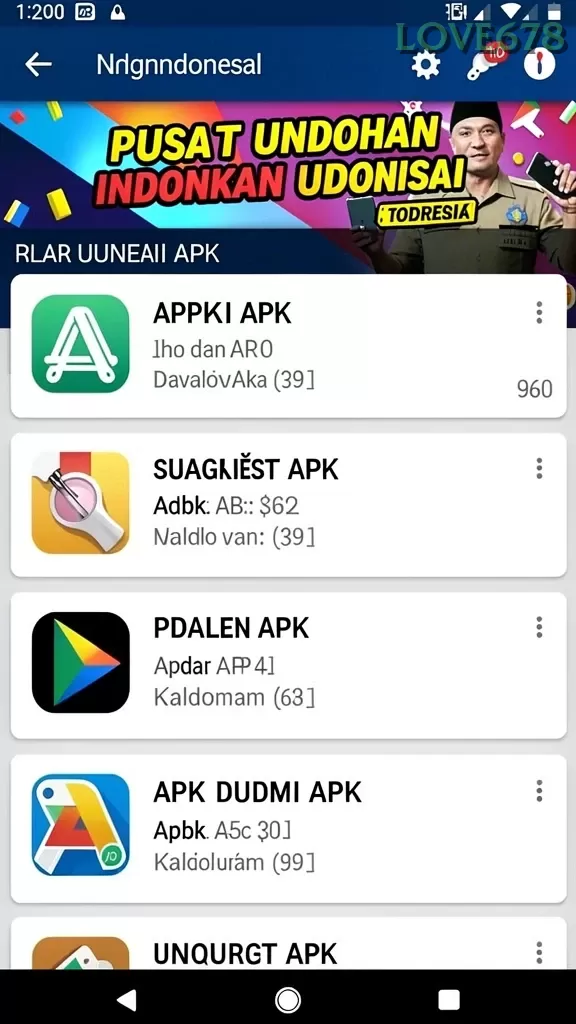 Cuplikan layar VIPDEWA — menu navigasi